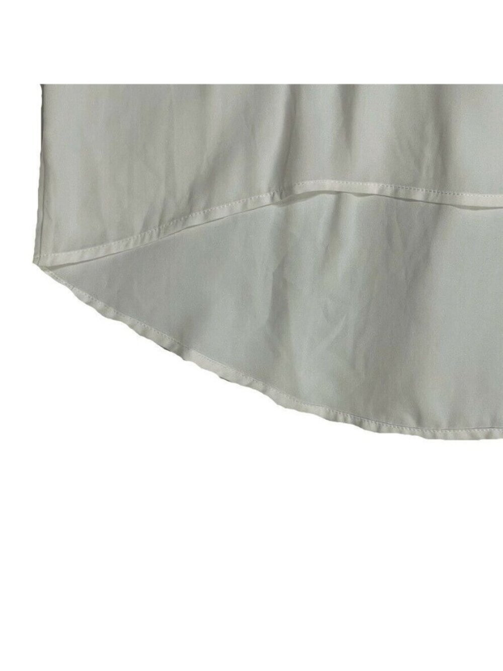 Pleione Womens White Sleeveless High-Low Blouse Small 100% Polyester Made In USA - Picture 4 of 8